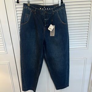 FRYE NWT Studded Waist Barrel Jeans